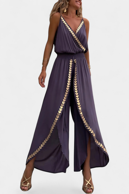 Donatila | Eleganter Jumpsuit mit goldenen Akzenten