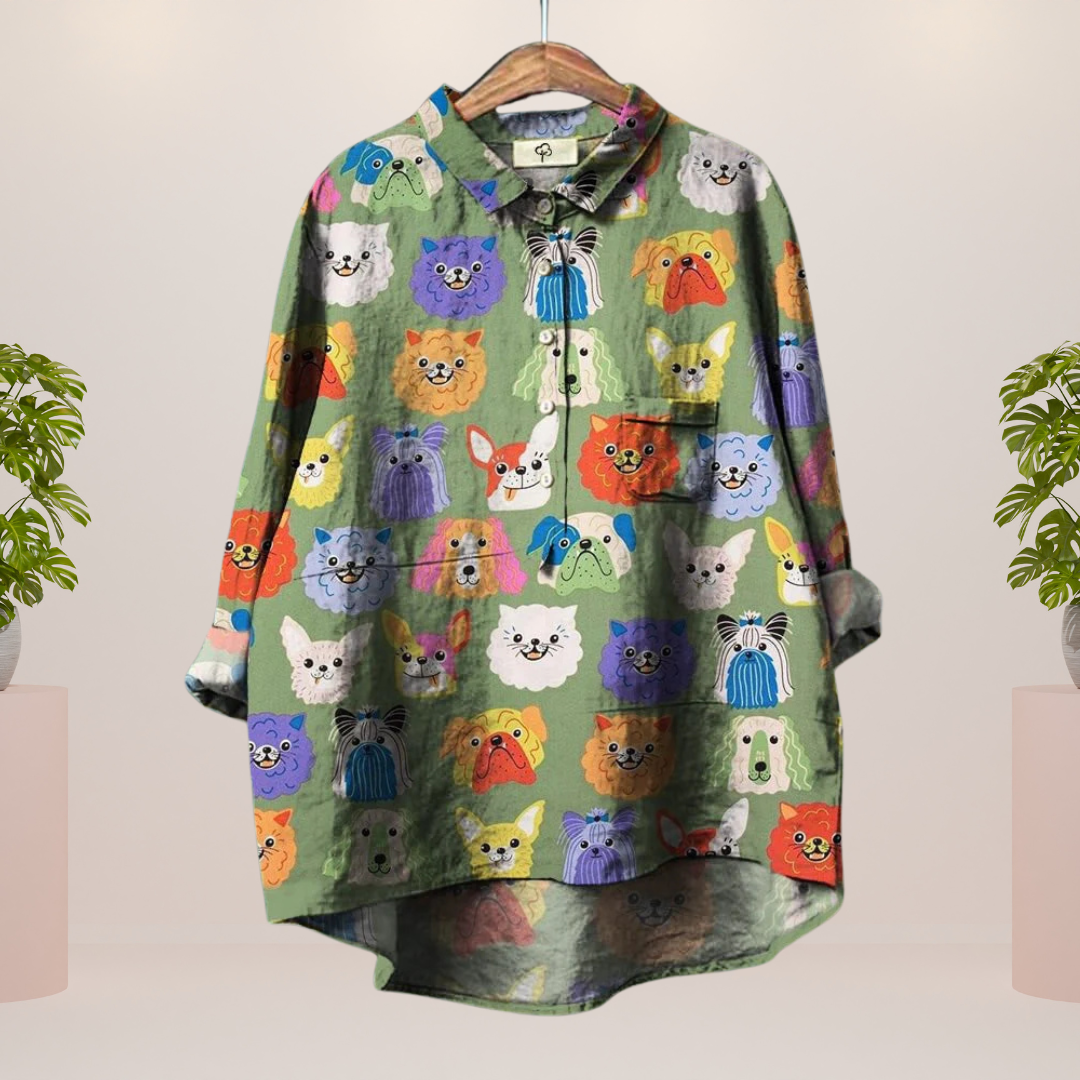 Freya | Stylisches Shirt mit modernem Kunstmotiv