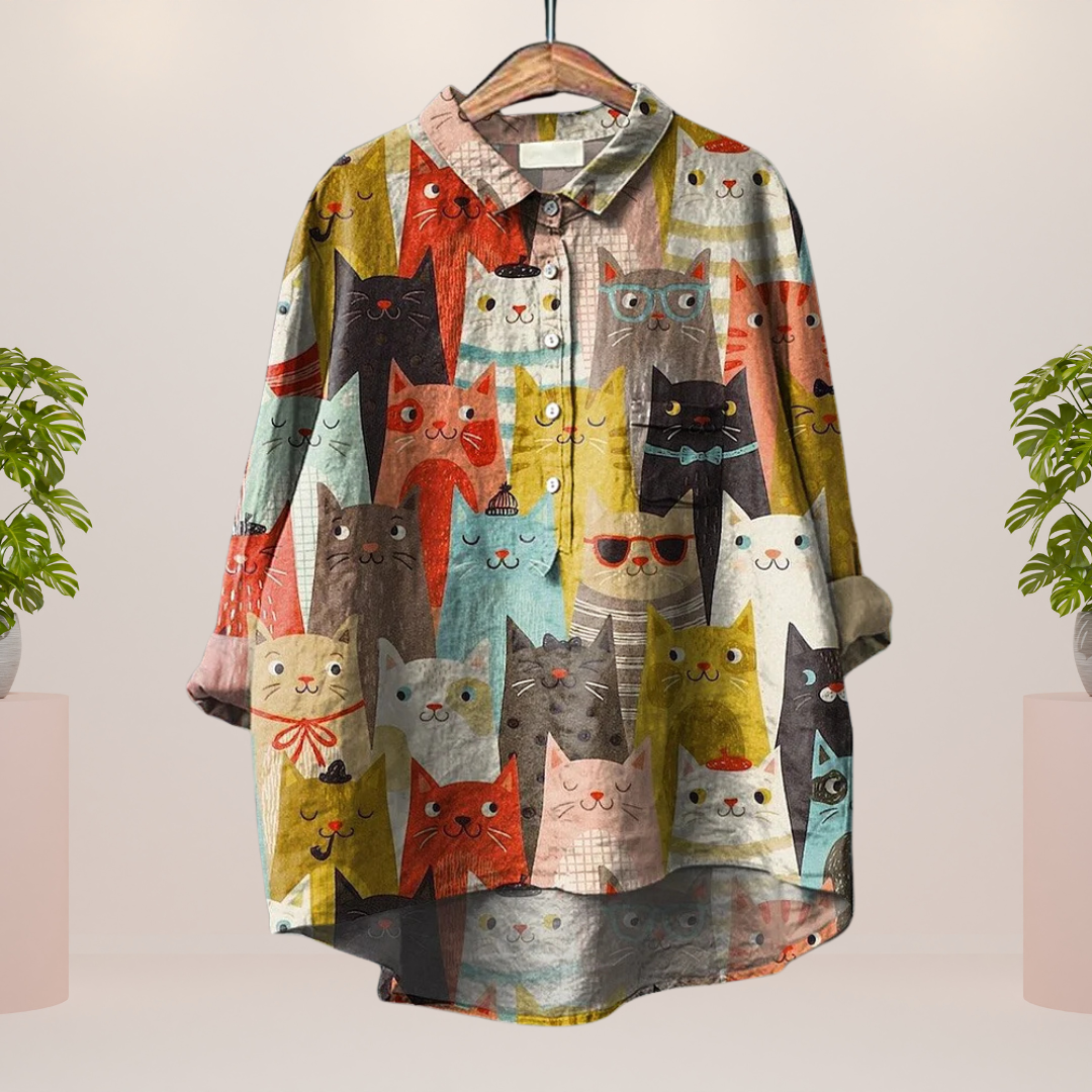 Freya | Stylisches Shirt mit modernem Kunstmotiv