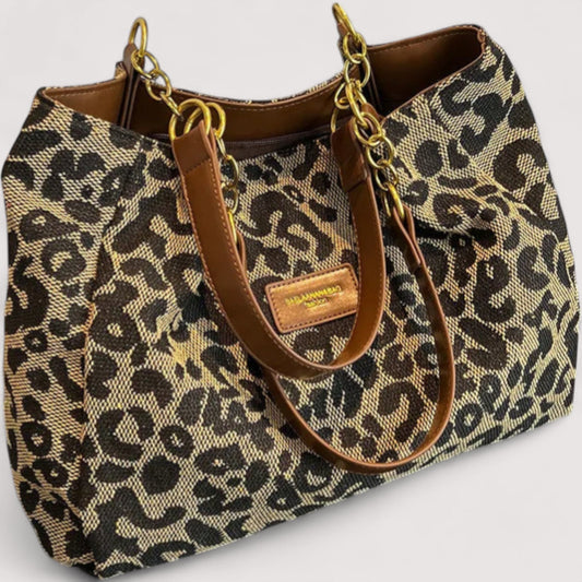 Anouk™ | Leopard Print Canvas Tote Bag