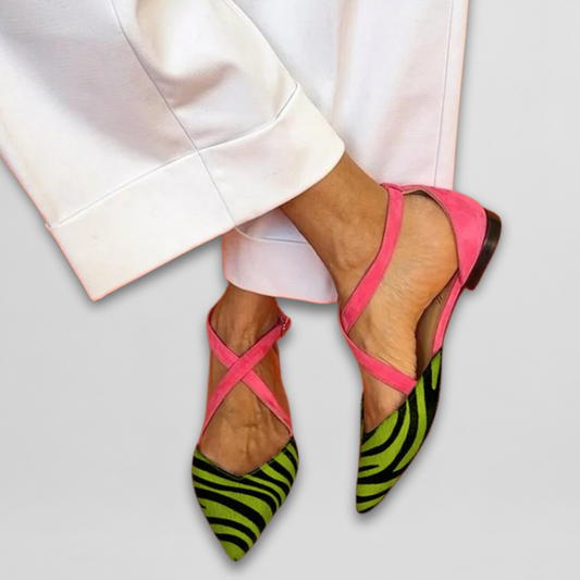 Amélie™ | Weiße Ballerinas mit Riemen