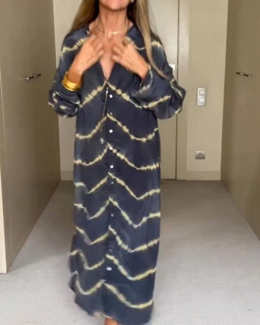 Chiara | Boho-Maxikleid mit V-Ausschnitt und elegantem, fließendem Design