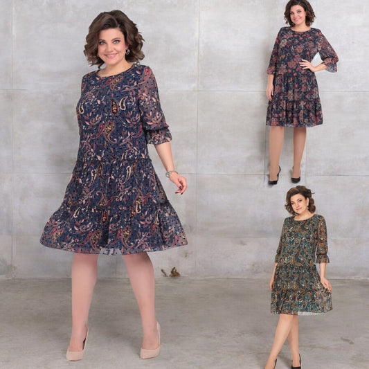 Lena | Frisches Frühlingskleid mit Muster