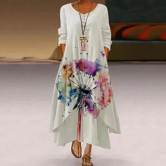 Mirjam | Elegantes Baumwollkleid mit fließendem Schnitt