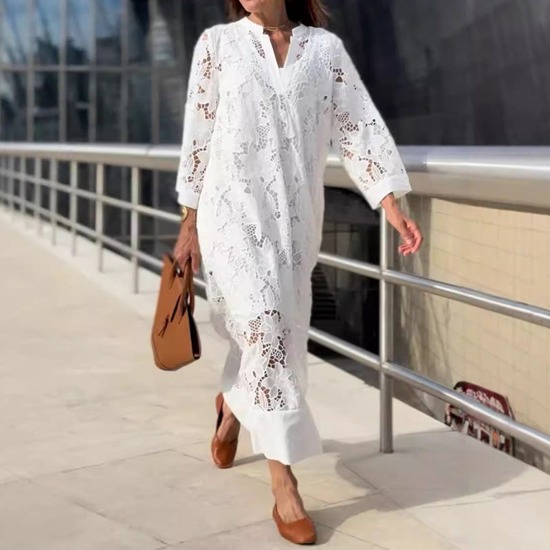 Xaveria | Sommerkleid mit modernem Print und lockerem Schnitt