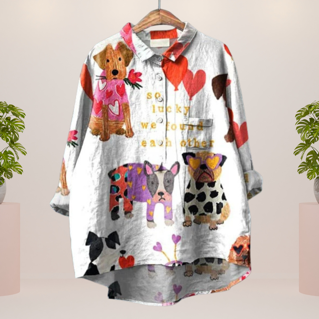 Freya | Stylisches Shirt mit modernem Kunstmotiv