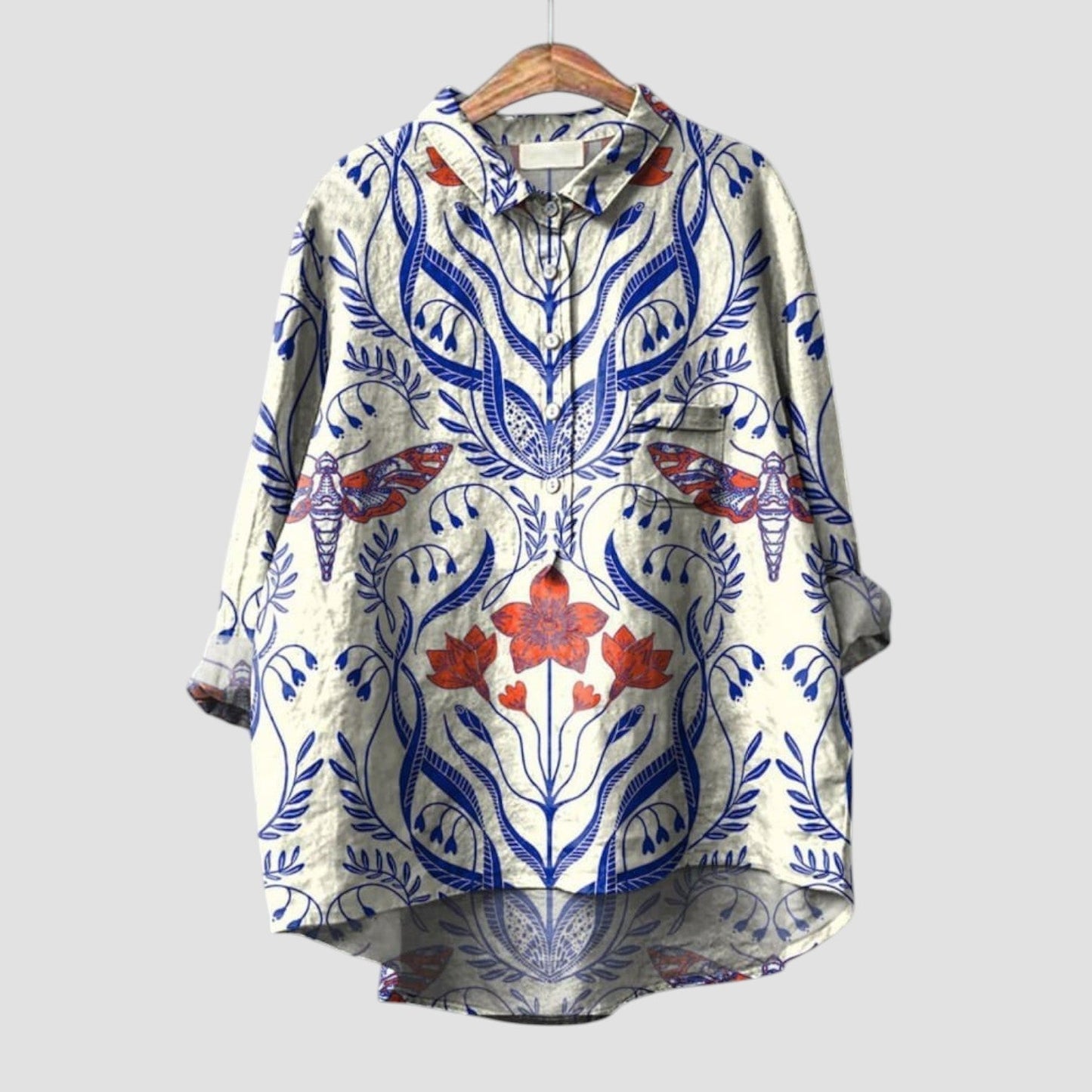 Cordula | Oversized Blouse with Artistic Floral Pattern