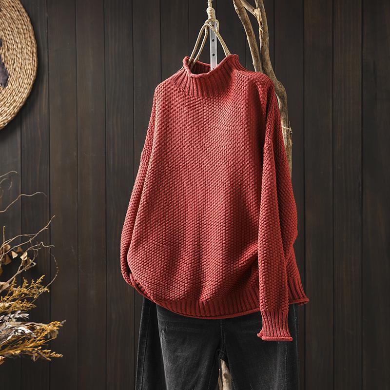 Nanna | Bequemer Pullover mit hohem Kragen