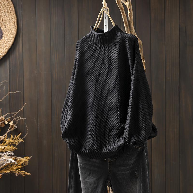 Nanna | Bequemer Pullover mit hohem Kragen