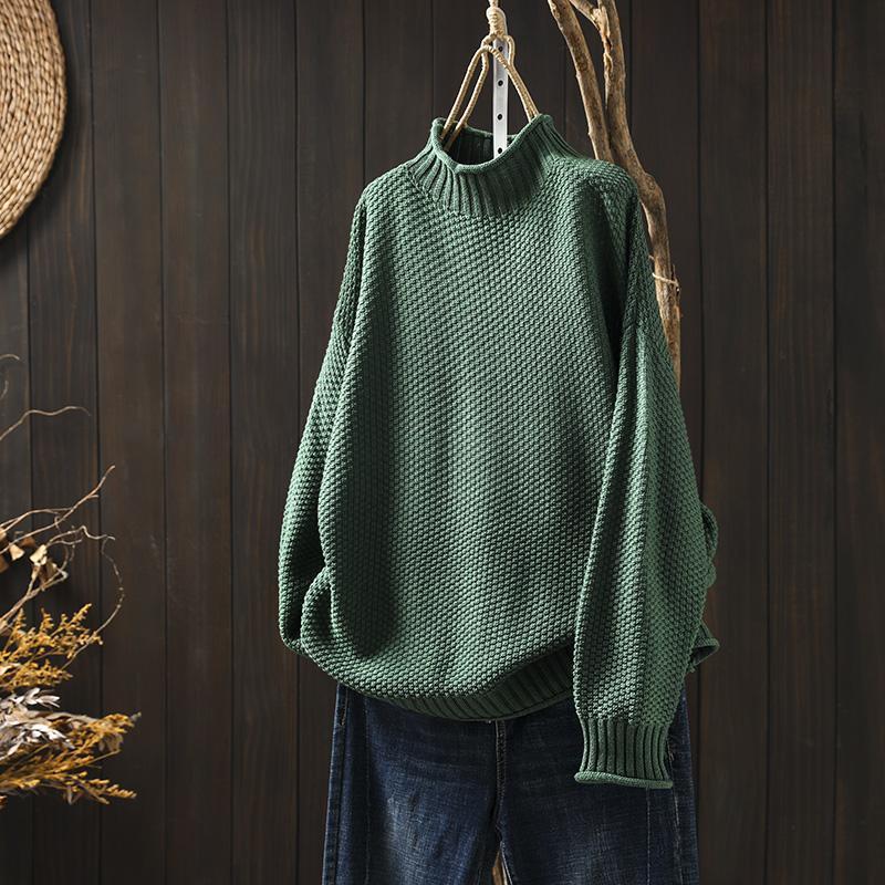 Nanna | Bequemer Pullover mit hohem Kragen