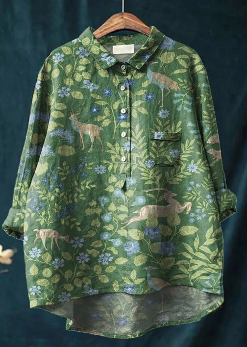 Elise | Klassisches Chemisier-Blumenshirt