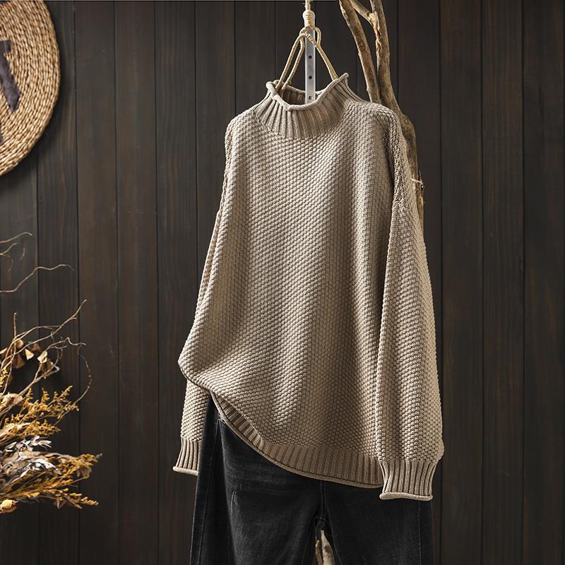 Nanna | Bequemer Pullover mit hohem Kragen