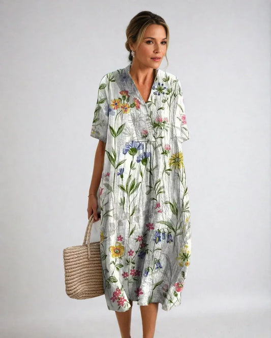 Emma | Buntes Sommerkleid mit floralem Muster