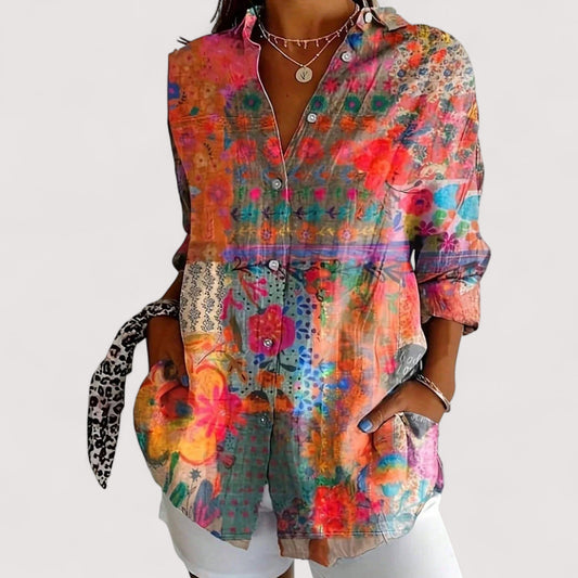 Annika™ | Bunte Printbluse