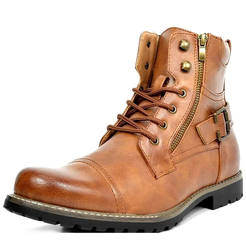 Damon | Strapazierfähige Schnürstiefel aus Leder
