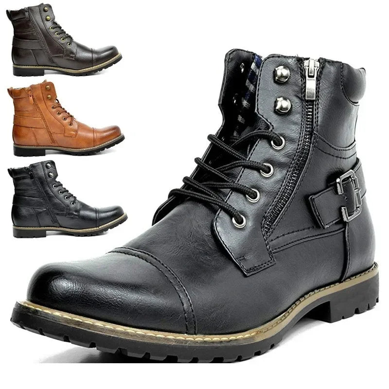 Damon | Strapazierfähige Schnürstiefel aus Leder