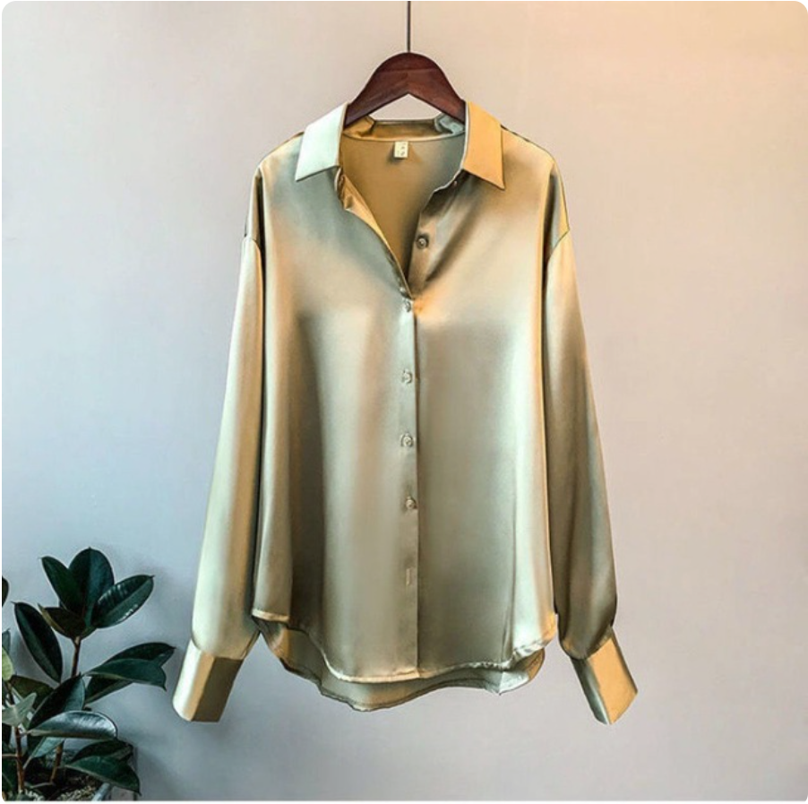 Silcia | Elegante Satinbluse für Damen