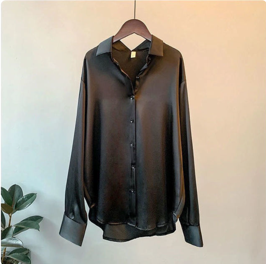 Silcia | Elegante Satinbluse für Damen