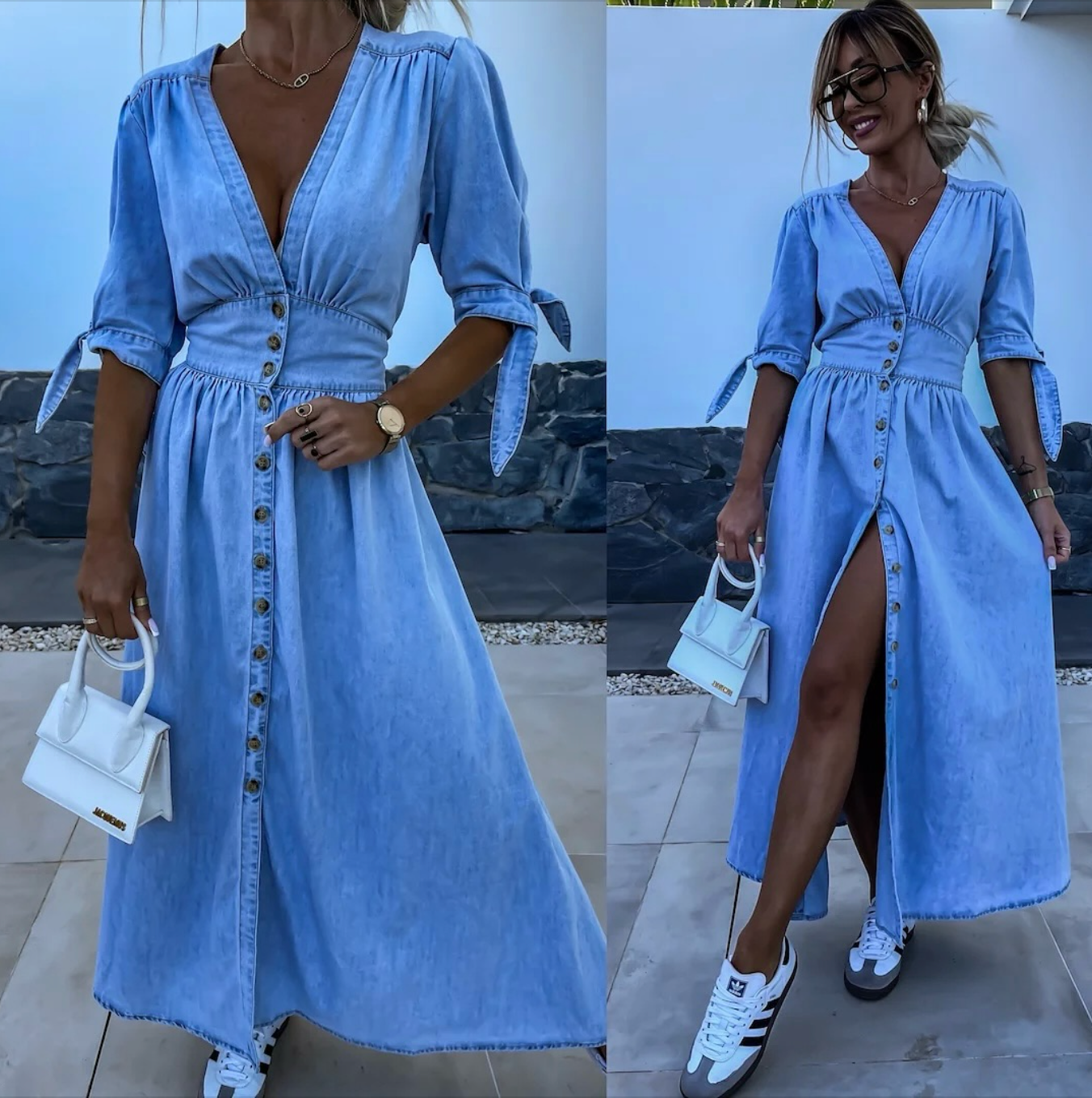 Ivanka | Funkelndes Denim-Kleid für einen zeitgemäßen Stil