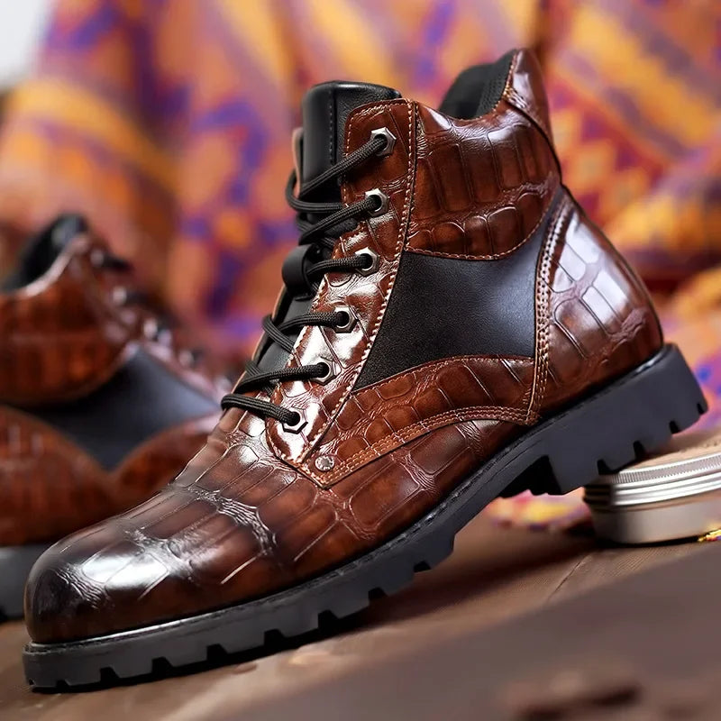Rendell | Elegante Stiefel aus hochwertigem Krokodilleder