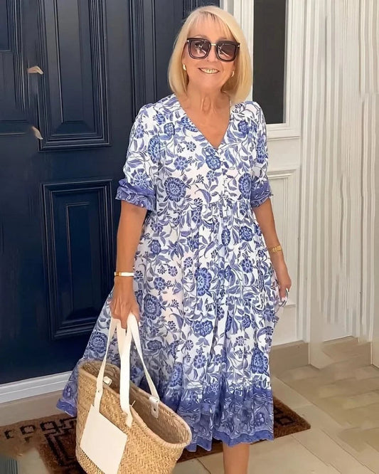 Wiebke | Femininisches Midikleid mit lässigem Schnitt