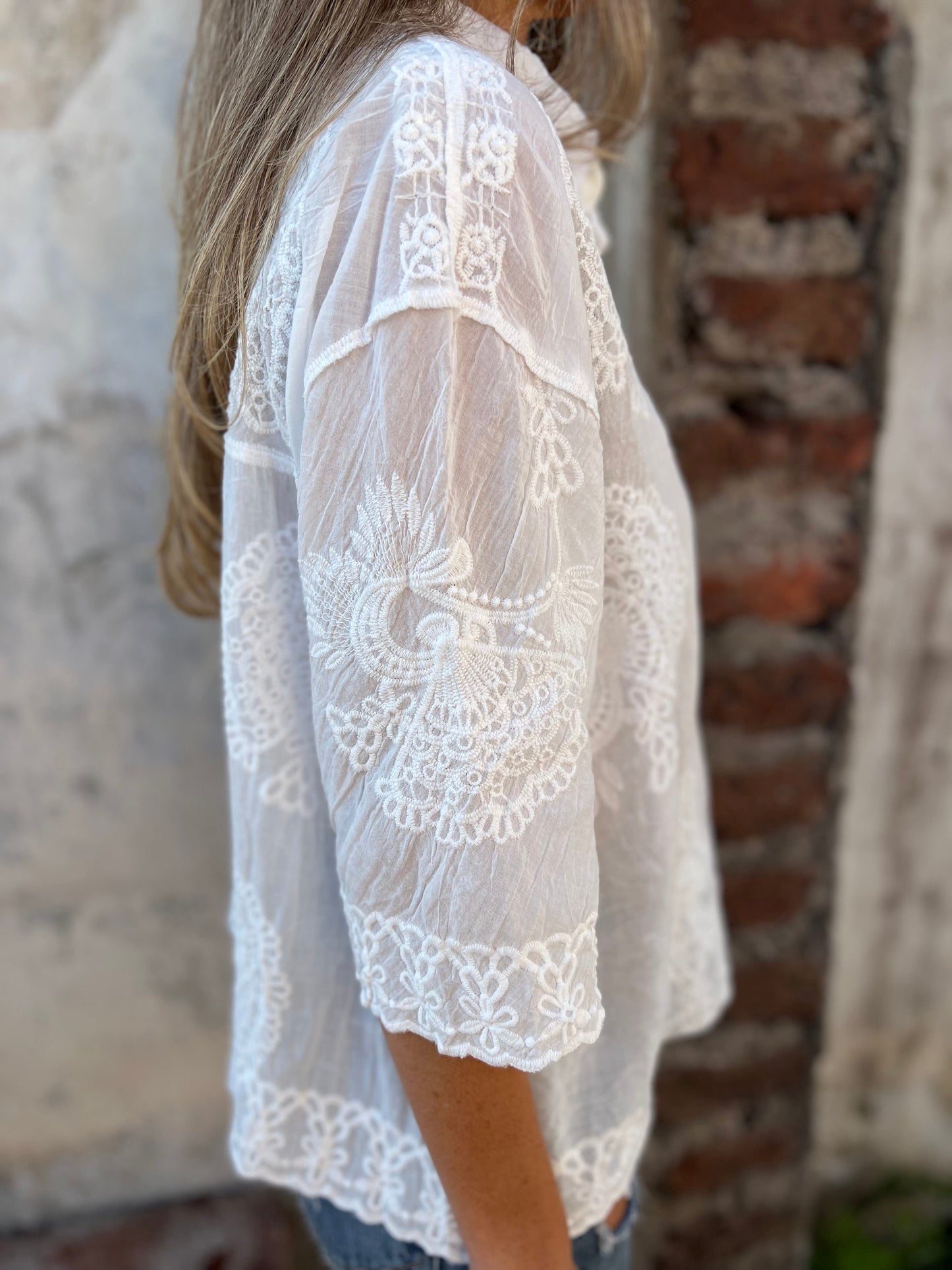 Eva | Elegante Bluse mit feinem Muster
