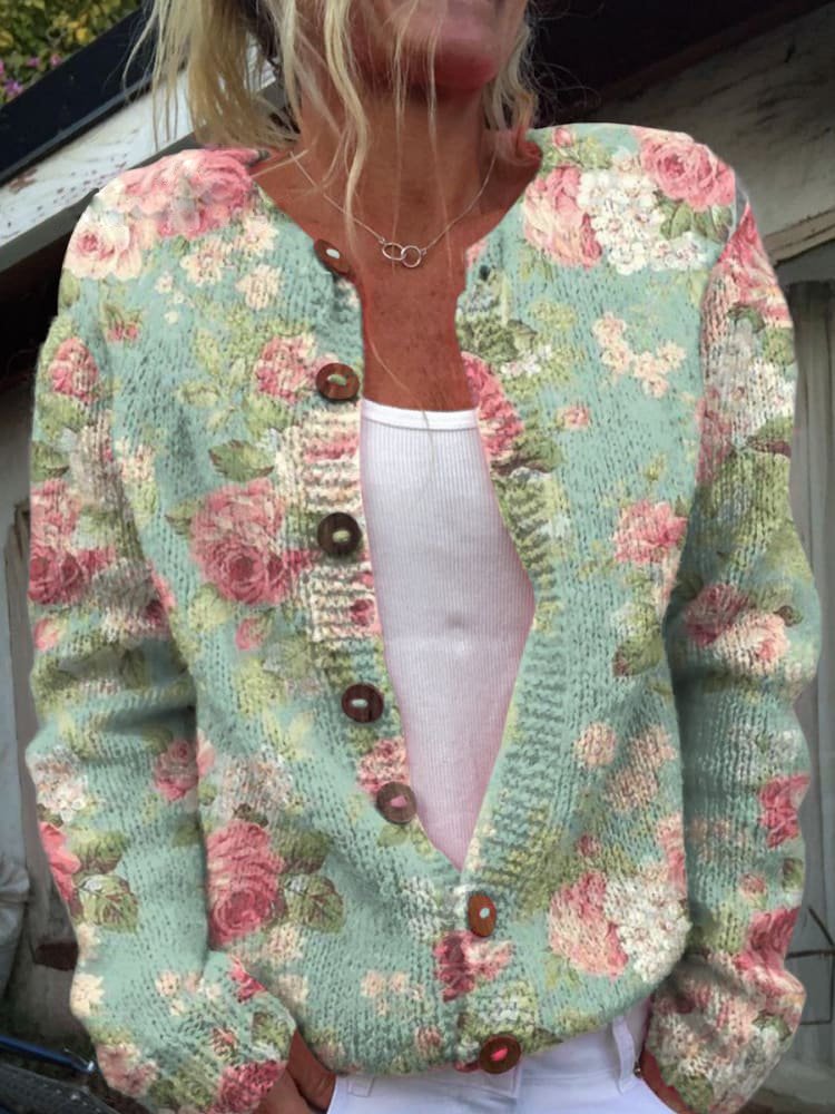 Cassidy | Zeitloser Cardigan im floralen Design