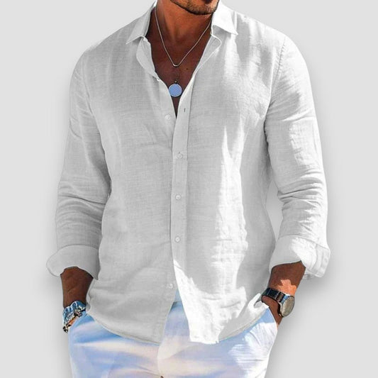 Henrik – Luftiges Freizeithemd mit Knopfleiste