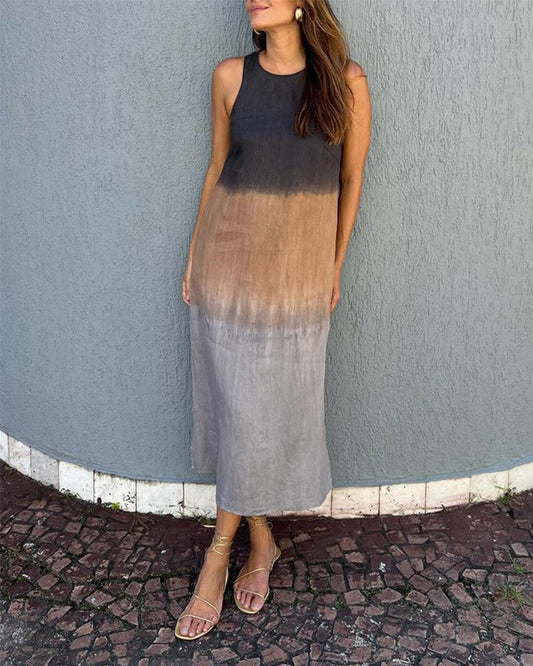 Yvonne | Modernes Ärmelloses Ombre-Sommerkleid