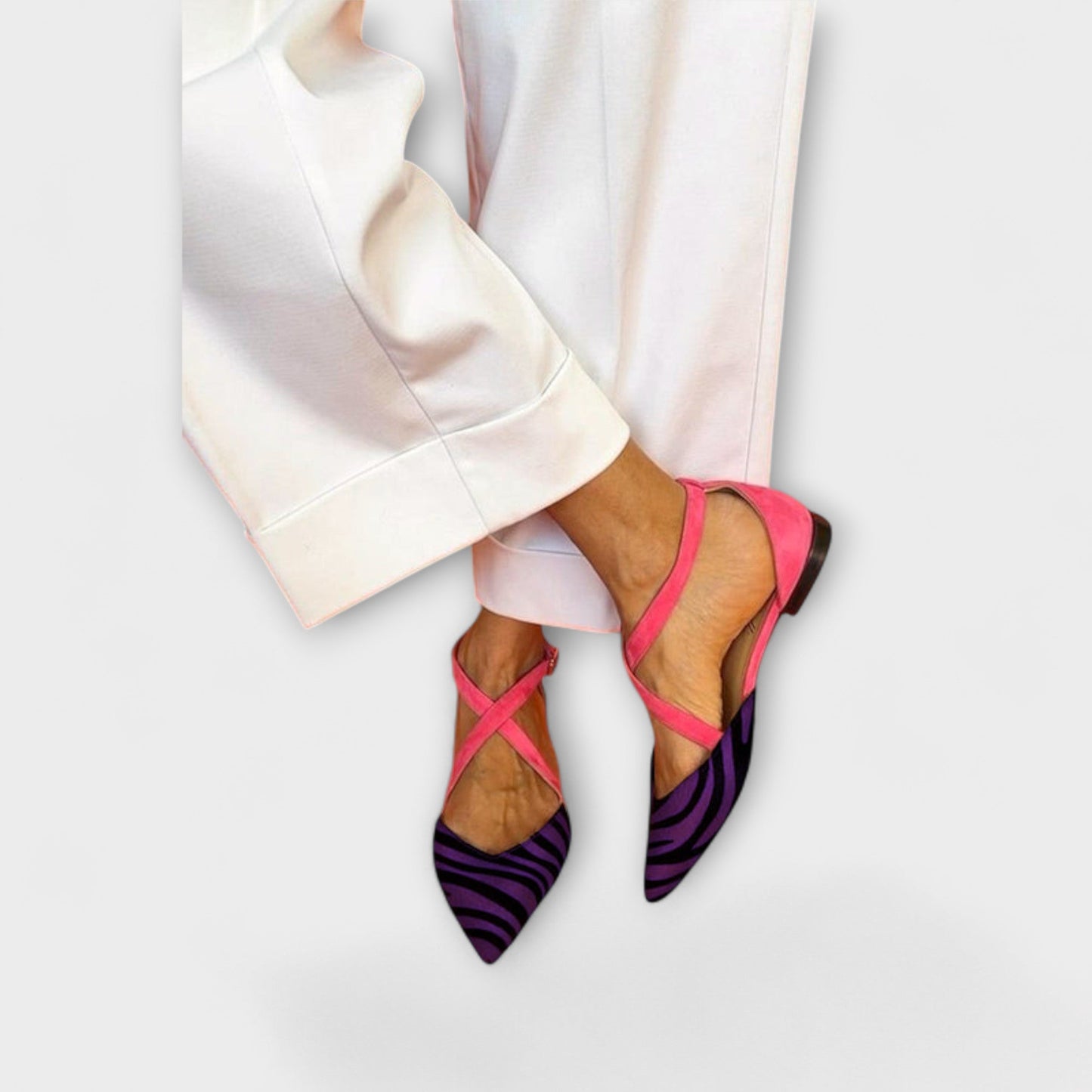 Zarella – Pink Power Zebra Flats