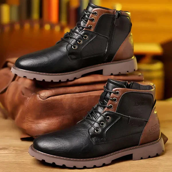 Jethro | Elegante Herren-Lederstiefel mit Schnürung