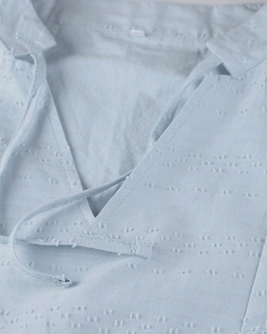 Mira | Leichtes Strandkleid mit V-Ausschnitt und Ärmeln