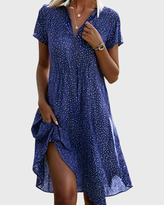 Vittoria | Retro-Charme Polka-Dot Kleid mit Eleganter, Fließender Passform