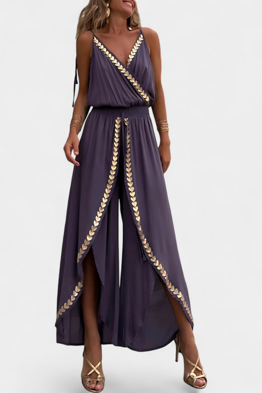 Donatila | Eleganter Jumpsuit mit goldenen Akzenten