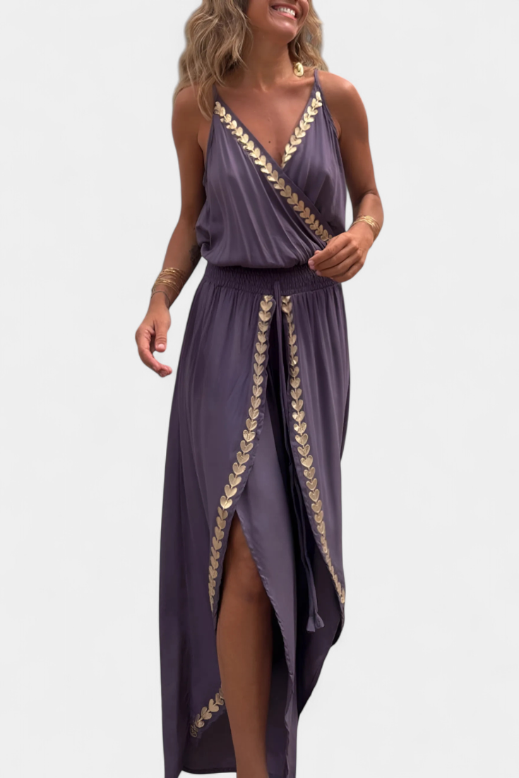 Donatila | Eleganter Jumpsuit mit goldenen Akzenten