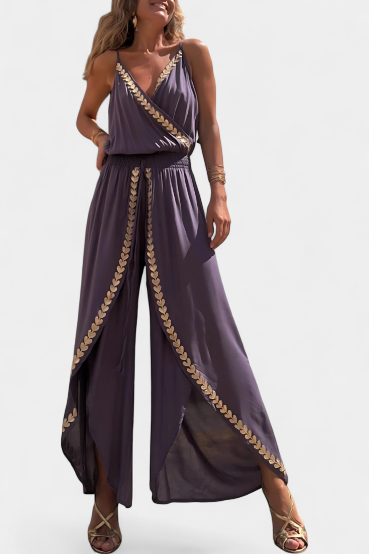 Donatila | Eleganter Jumpsuit mit goldenen Akzenten