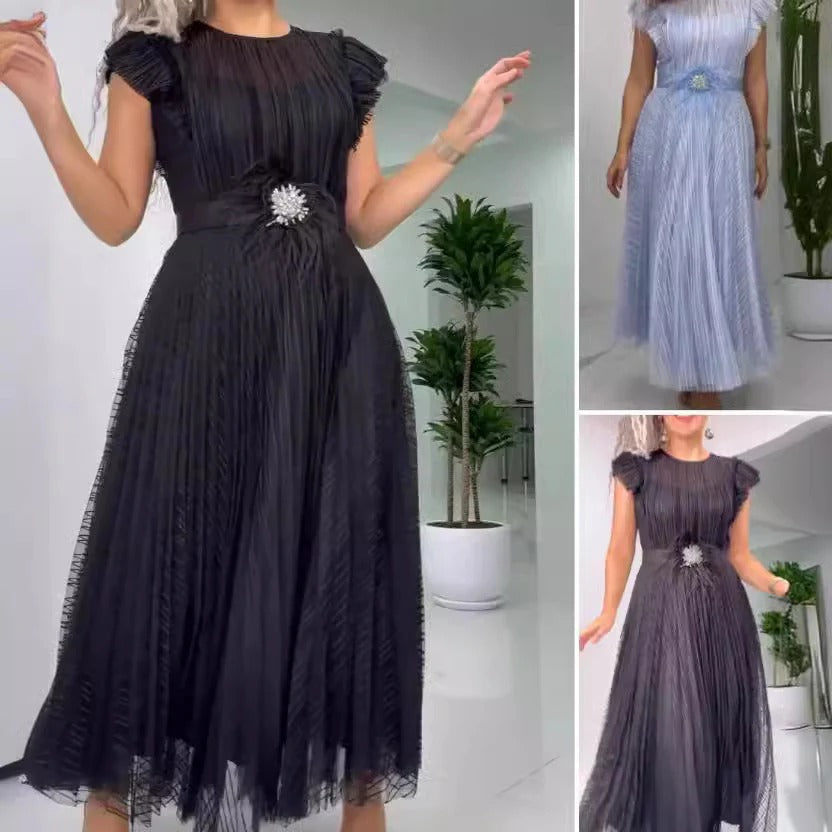 Elegantes Chiffonkleid mit tailliertem Schnitt