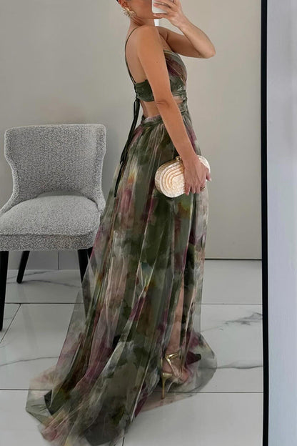 Giselle | Elegantes Maxikleid mit floralen Details