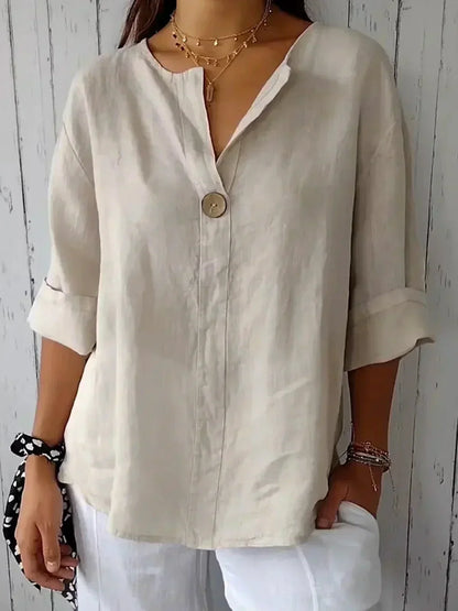 Freja | Legere V-Ausschnitt-Bluse für einen entspannten Stil