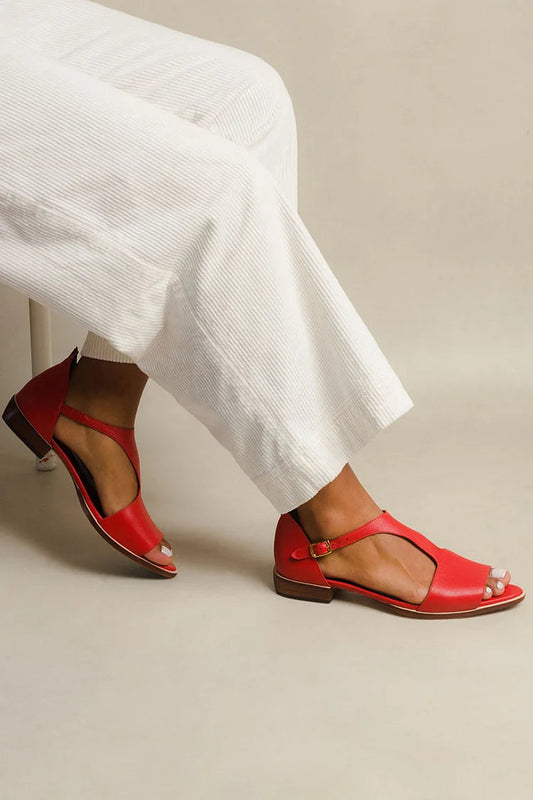 Spitze T-Riemen Peep-Toe Sandalen mit Ausschnitt
