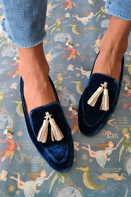 Retro-Quasten-Dekorierte Flache Slipper zum Hineinschlüpfen
