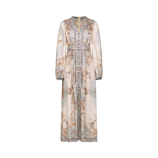 Sophie | Leichtes Midikleid mit floralem Muster und Faltendetails