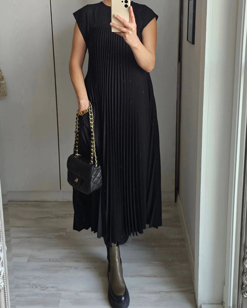 Jolijn | Lockeres Kleid mit Taschen und Falten-Design