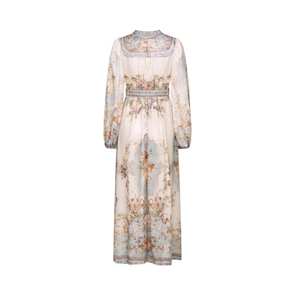 Sophie | Leichtes Midikleid mit floralem Muster und Faltendetails