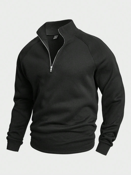 Antonio | Eleganter Freizeitpullover mit halbem Reißverschluss