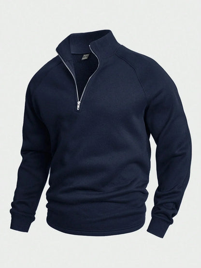Antonio | Eleganter Freizeitpullover mit halbem Reißverschluss