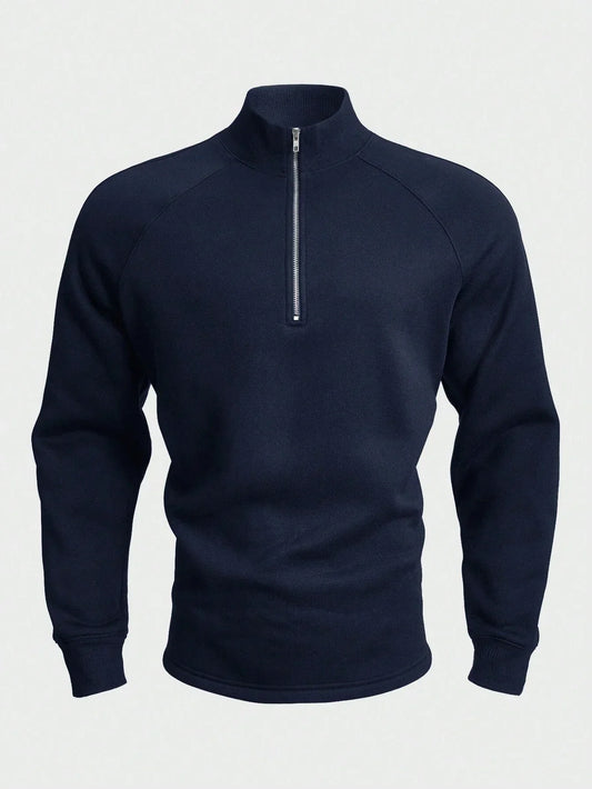 Antonio | Eleganter Freizeitpullover mit halbem Reißverschluss