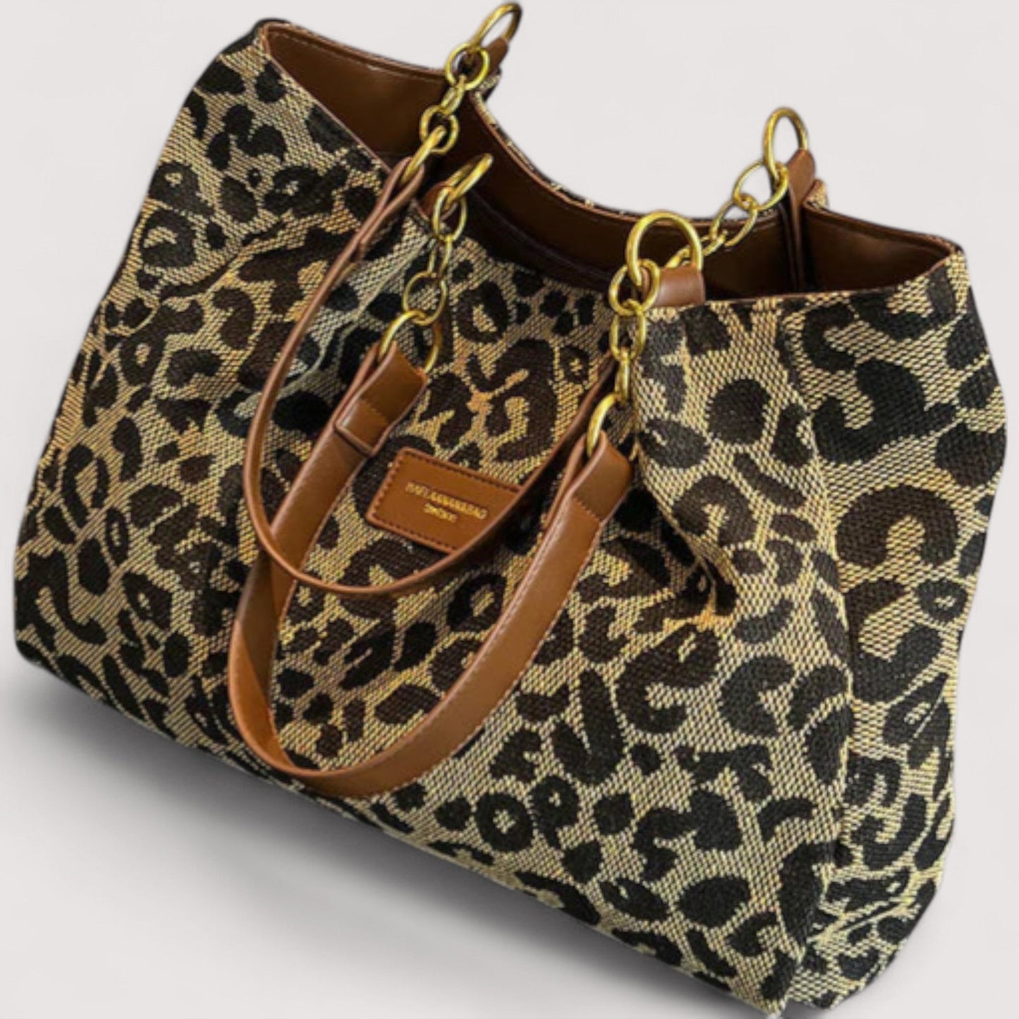 Anouk™ | Leopard Print Canvas Tote Bag