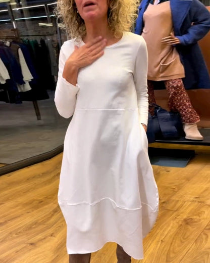 Clara | Stilvolles Midikleid mit praktischen Taschen