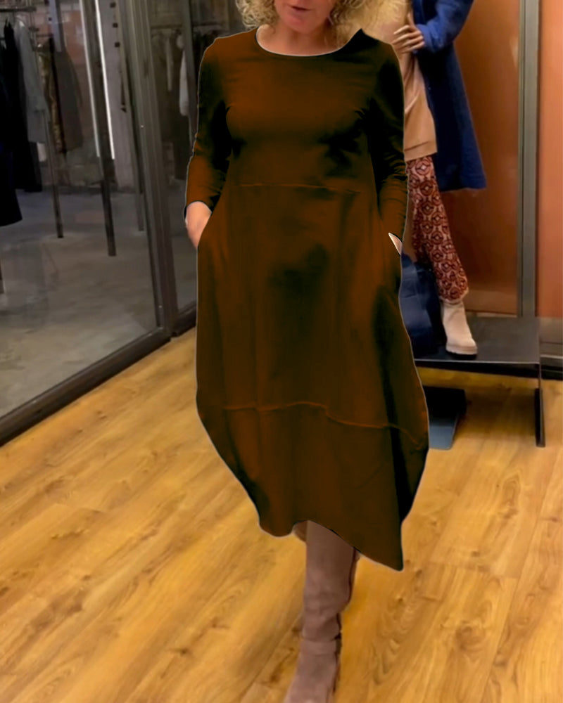 Clara | Stilvolles Midikleid mit praktischen Taschen